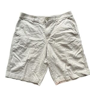 Marc Anthony Men's Size 32 Linen Blend Shorts Khaki Beige‎ Basic